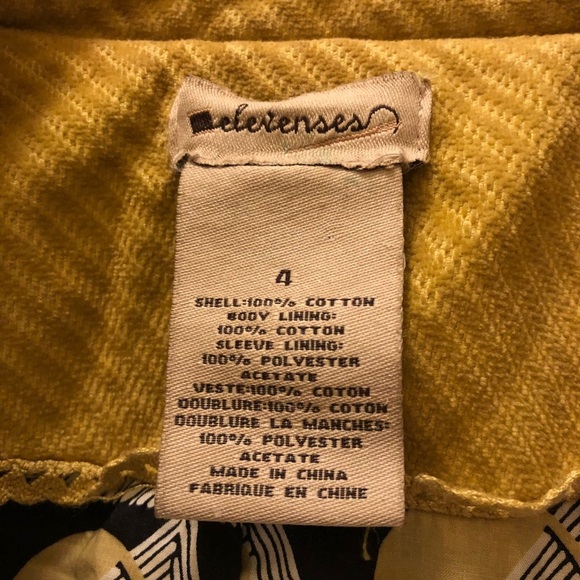 anthropologie | elevenses yellow pea coat - Picture 3 of 7